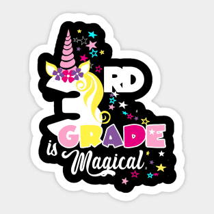 Third Grade Girls Unicorn Back to school Magical 3rd grader gift Sticker